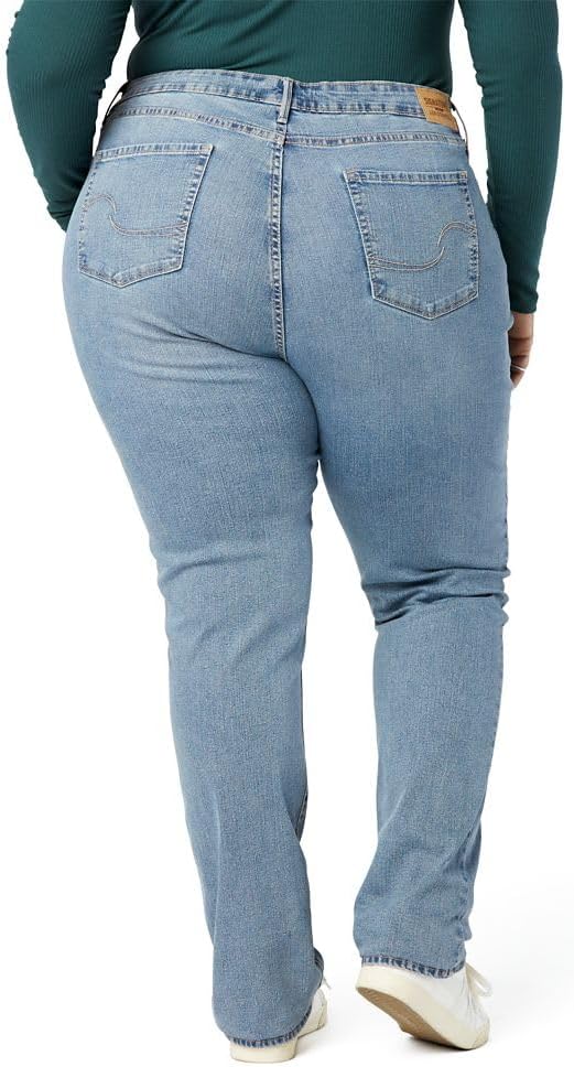 Women's Modern Bootcut Jean Pants Mid-Rise Stretch Denim